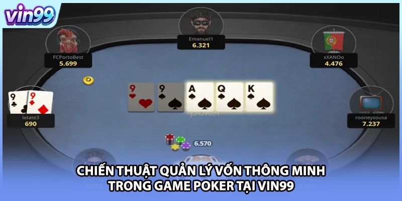 Chiến thuật quản lý vốn thông minh trong game Poker tại VIN99 